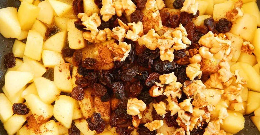 manzana pasas y nueces