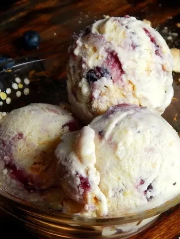 helado casero de cheesecake