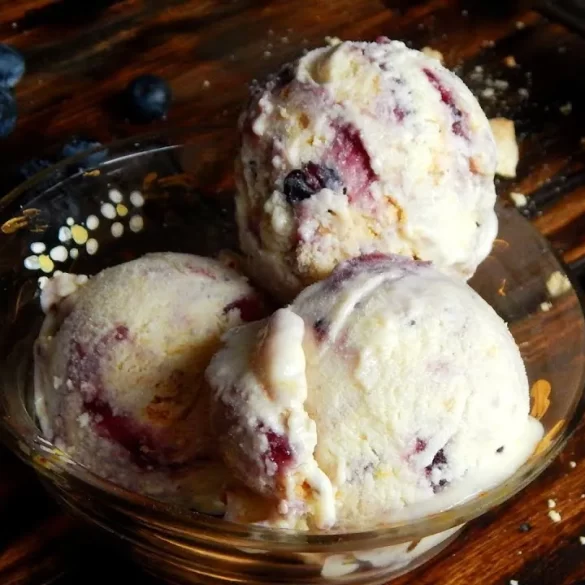 helado casero de cheesecake