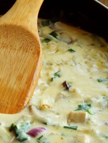 salsa crema de verdeo champignon