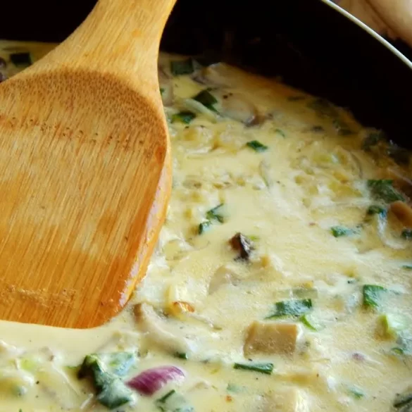 salsa crema de verdeo champignon