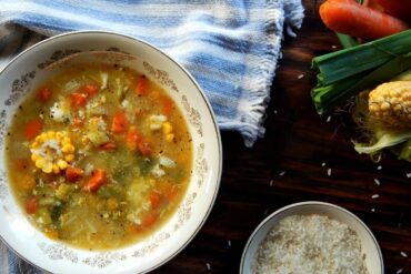 sopa vegetales caldo receta