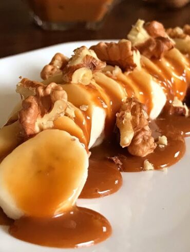 postre banana dulce de leche