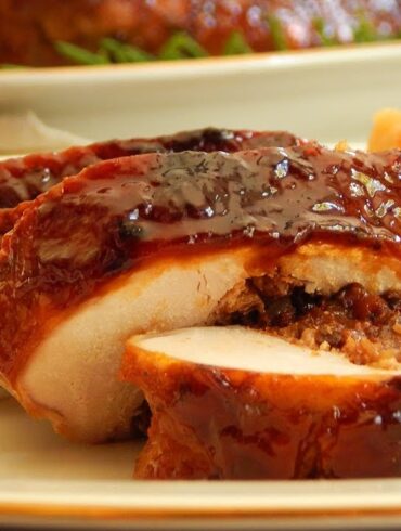 solomillo cerdo relleno laqueado