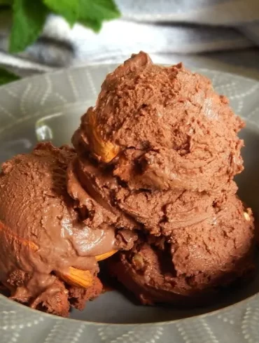 helado chocolate almendras facil rapido