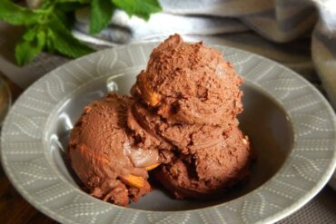 helado chocolate almendras facil rapido