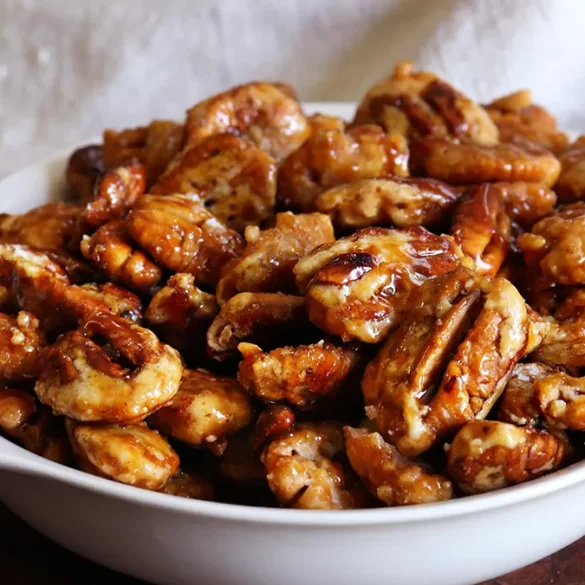 nueces garrapiñada casera pecan caramelizadas