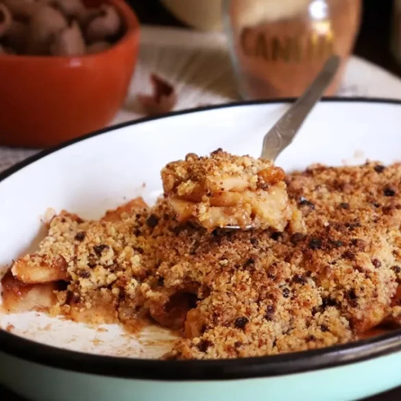 crumble manzana facil rapido receta