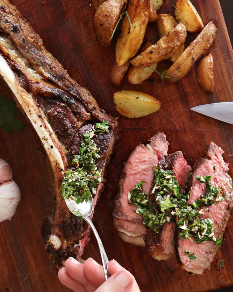 tomahawk con chimichurri