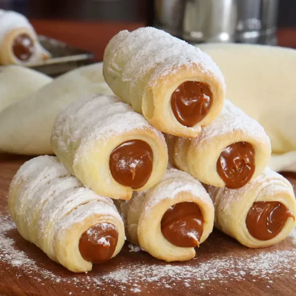cañoncitos dulce de leche hojaldre casero argentina