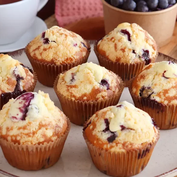 muffins arandanos crumble receta facil