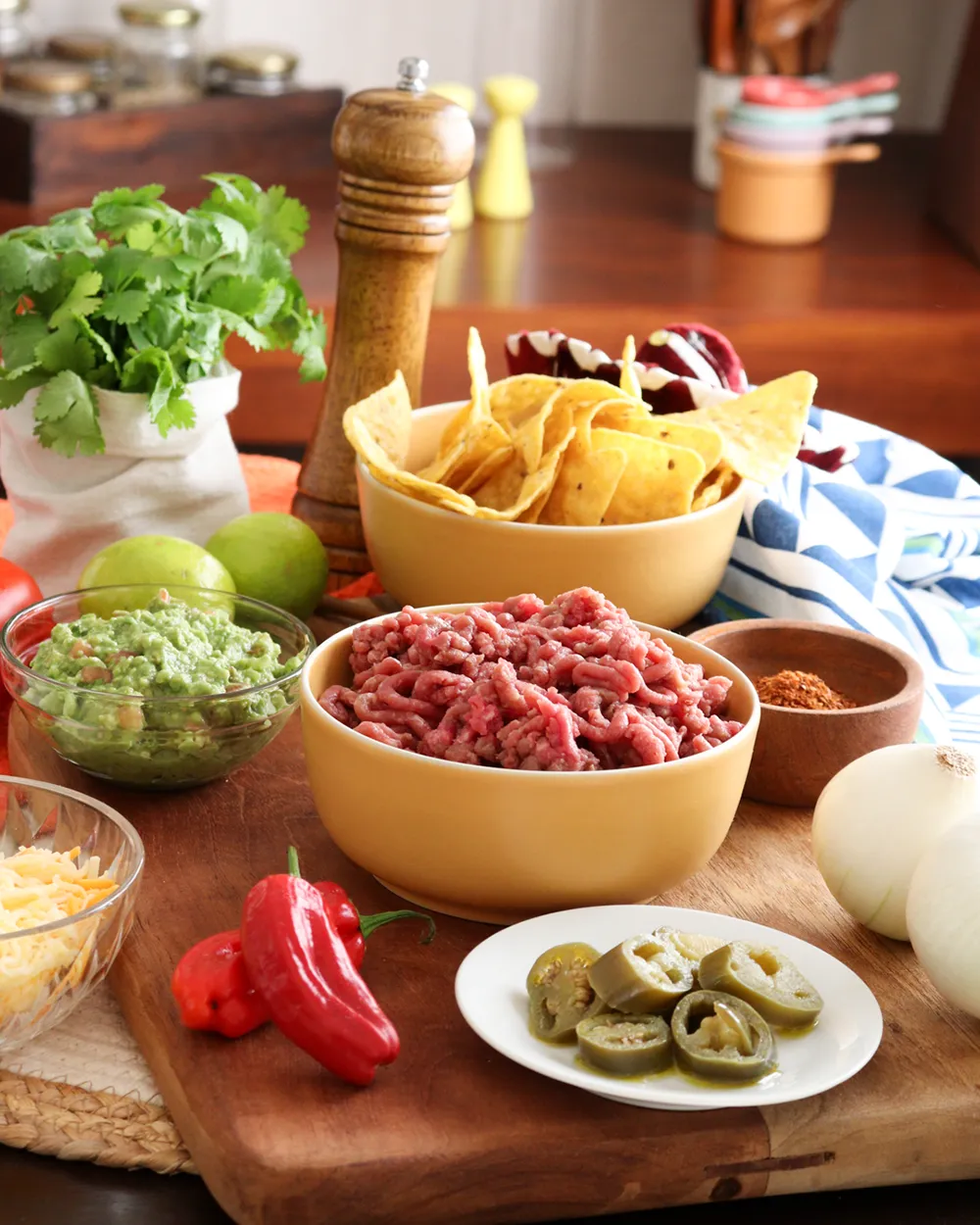 nachos totopos carne botana ingredientes