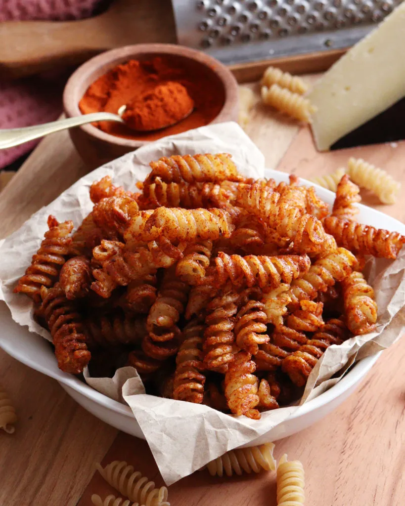 snack de pasta al orno condimentado