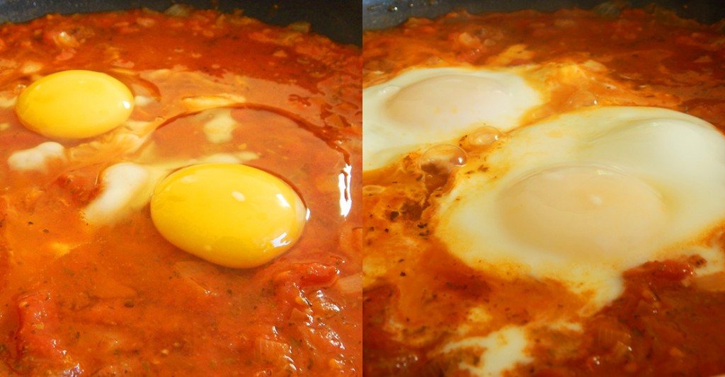 huevos en el purgatorio shakshuka tomates facil