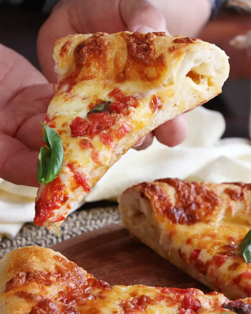 pizza casera borde relleno queso