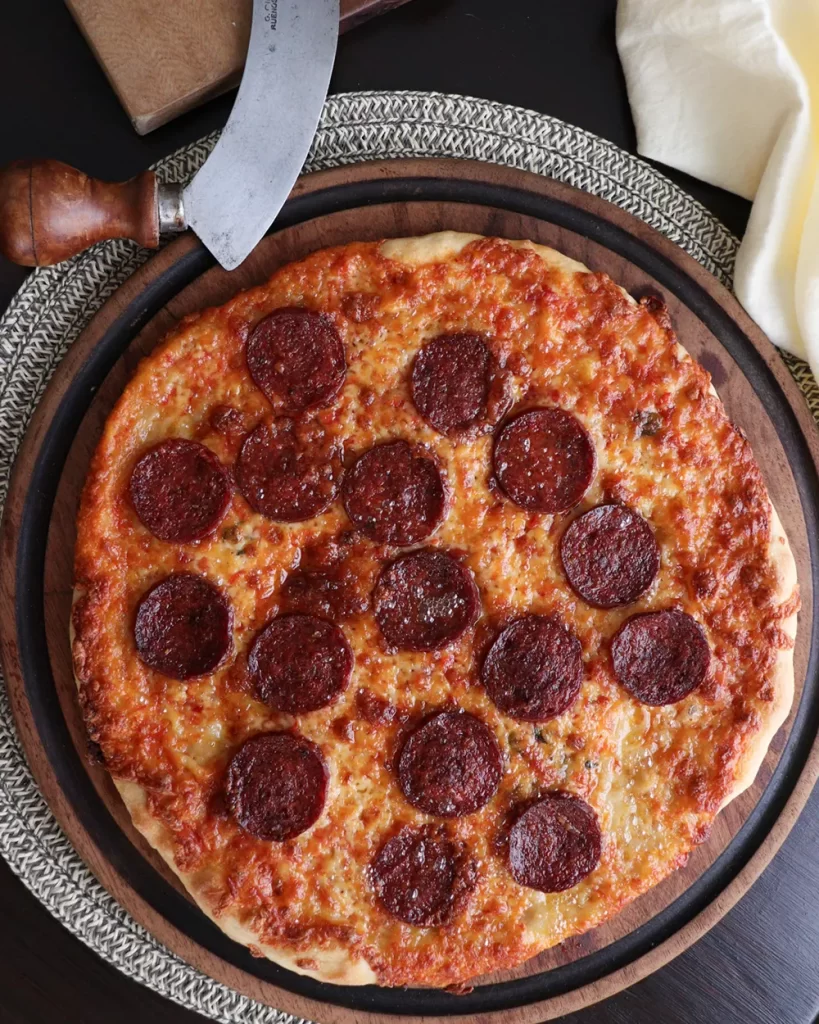 pizza new york pepperoni receta