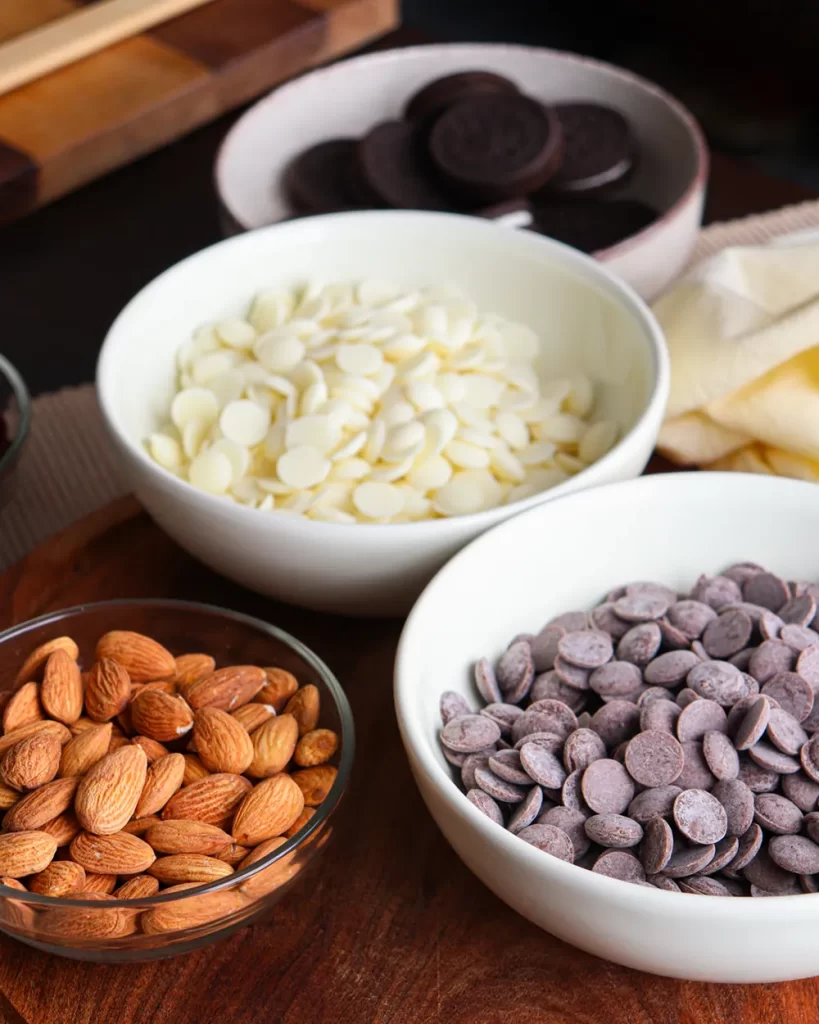 ingredientes para barras de chocolate