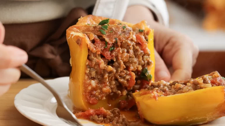 morrones rellenos al horno
