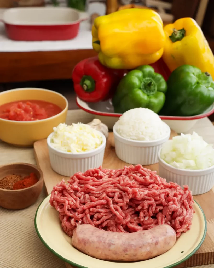 ingredientes para morrones rellenos