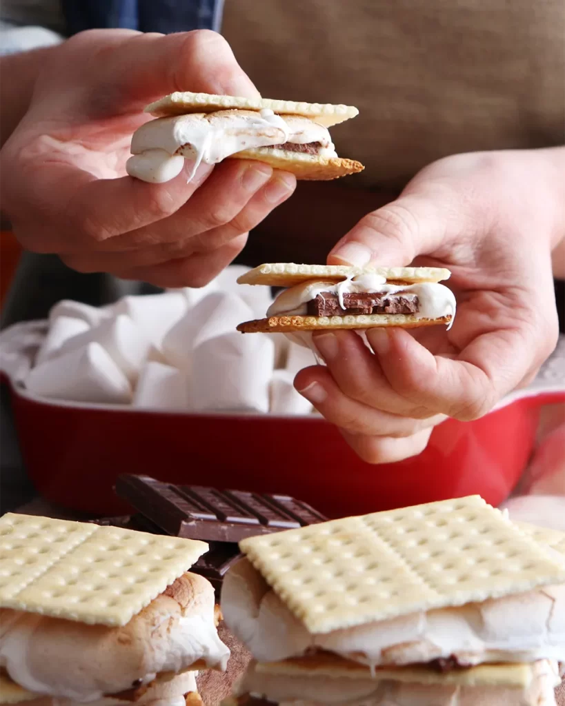 smores malvavisco chocolate