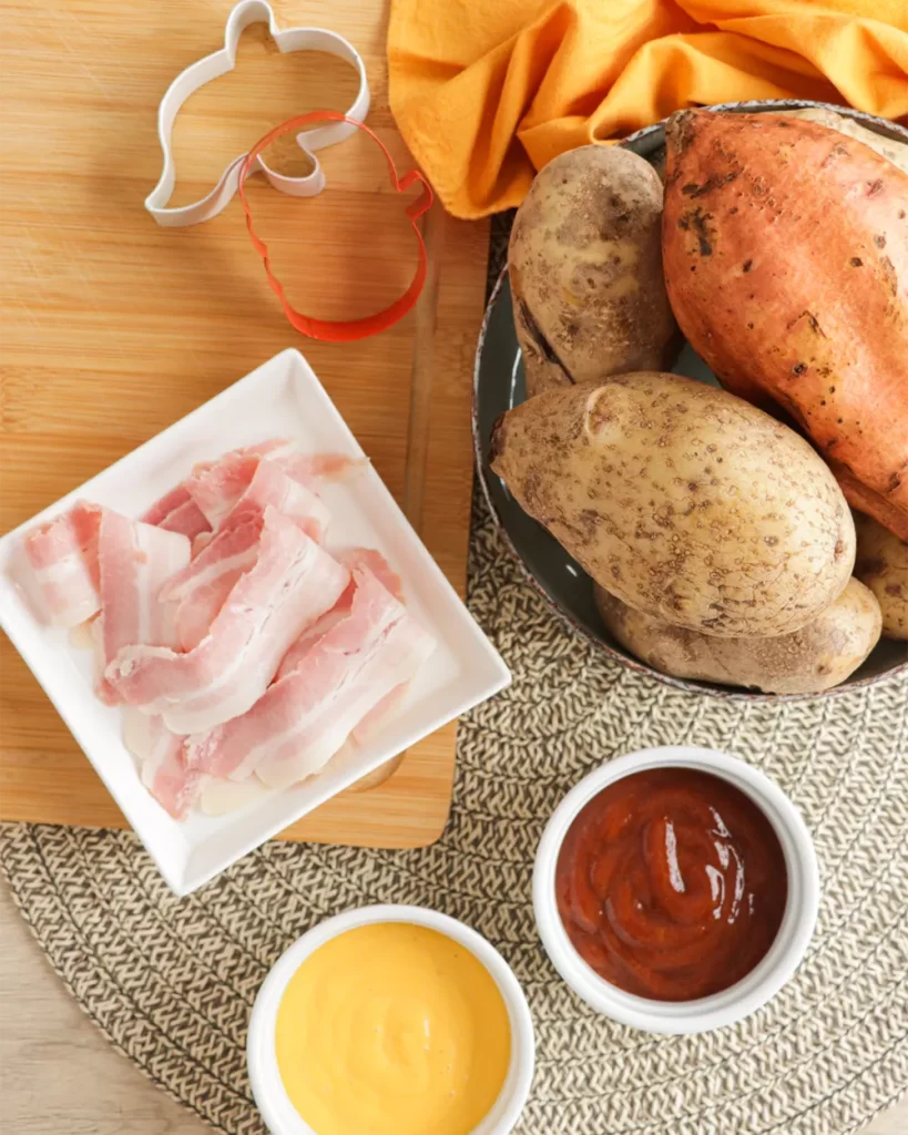 ingredientes para papas con cheddar