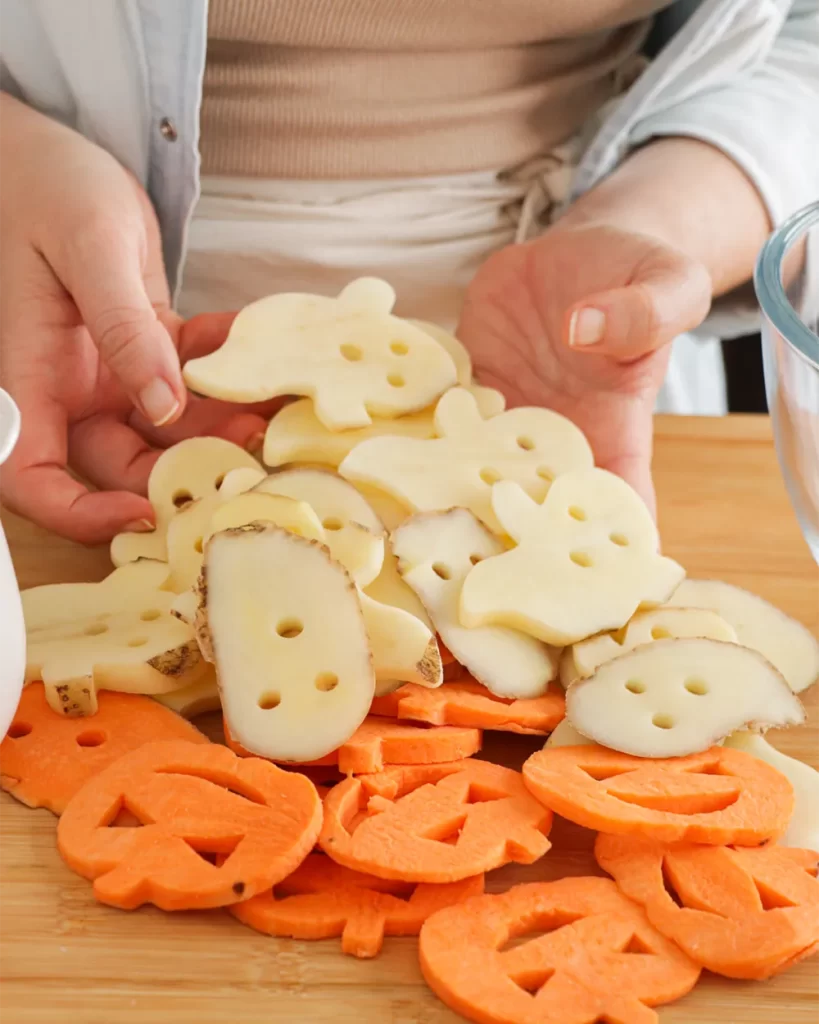 papas y boniatos de halloween