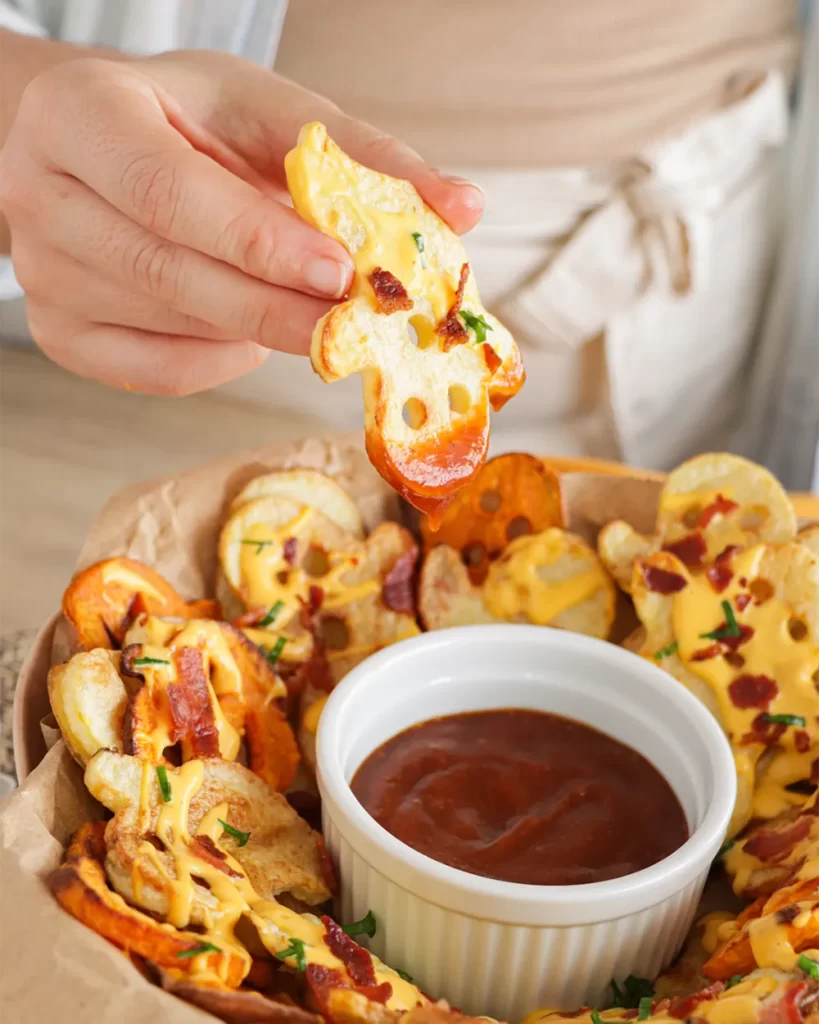 papas con cheddar halloween