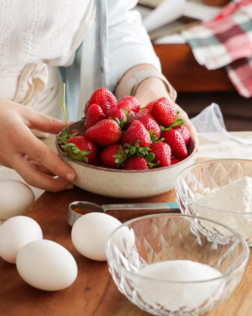 ingredientes para pionono con frutillas