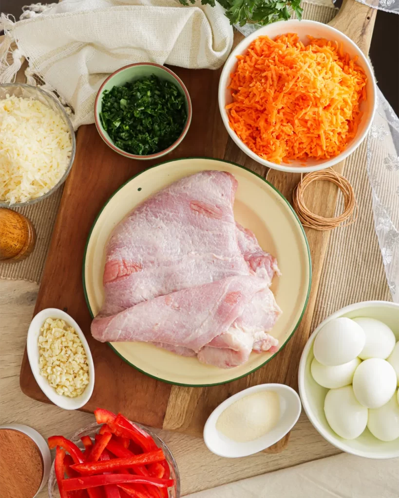 ingredientes para matambre relleno