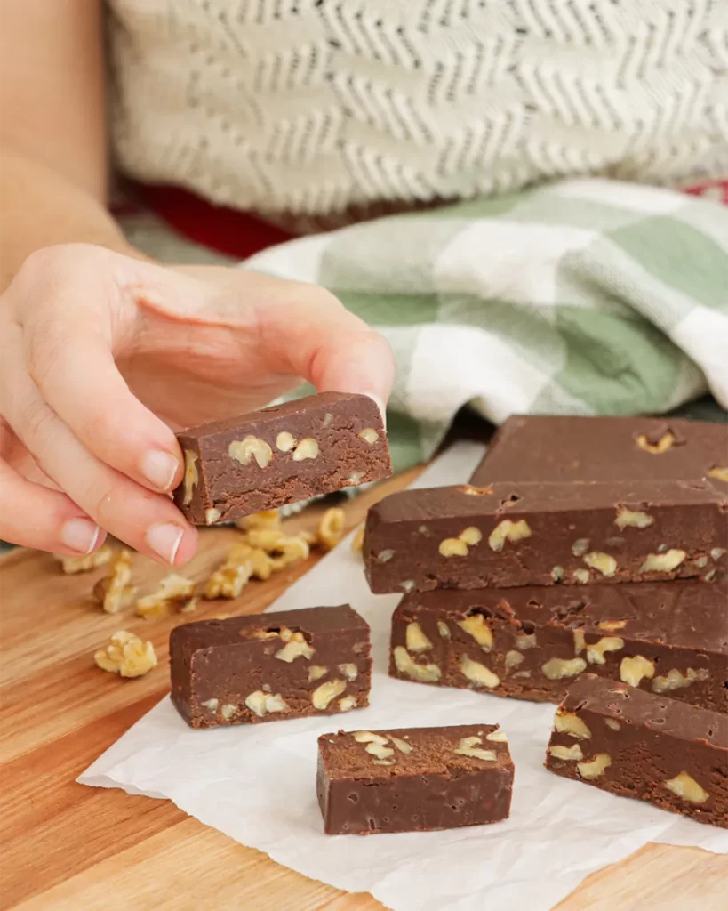 turron de chocolate facil con nueces