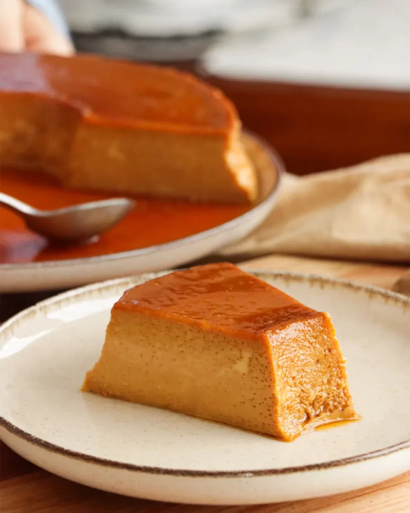 flan casero de dulce de leche