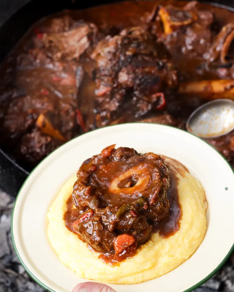 osobuco al disco con polenta