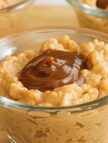 arroz con leche y dulce de leche