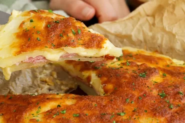 milhojas de papa relleno de jamon y queso