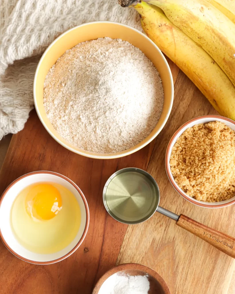 ingredientes budin de banana