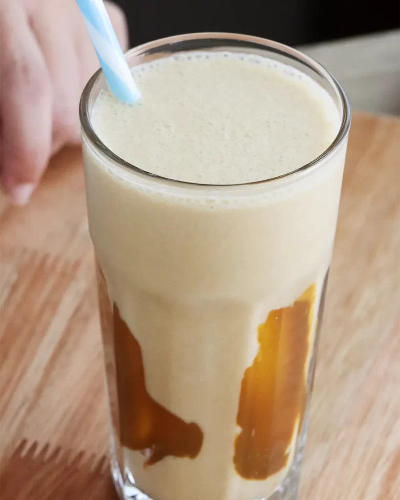 licuado de banana con dulce de leche