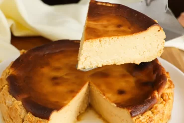 tarta vasca de dulce de leche