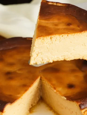 tarta vasca de dulce de leche