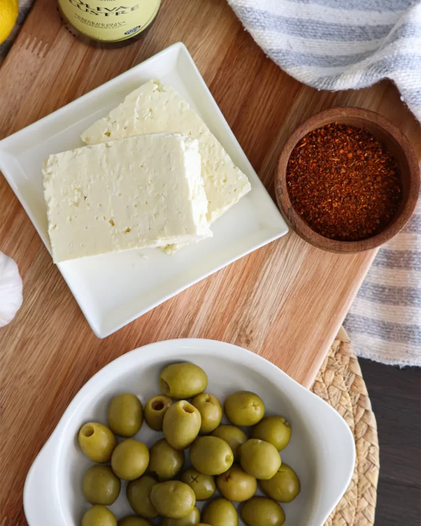 ingredientes para rellenas aceitunas