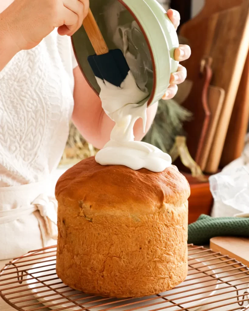 cubrir pan dulce con glaseado