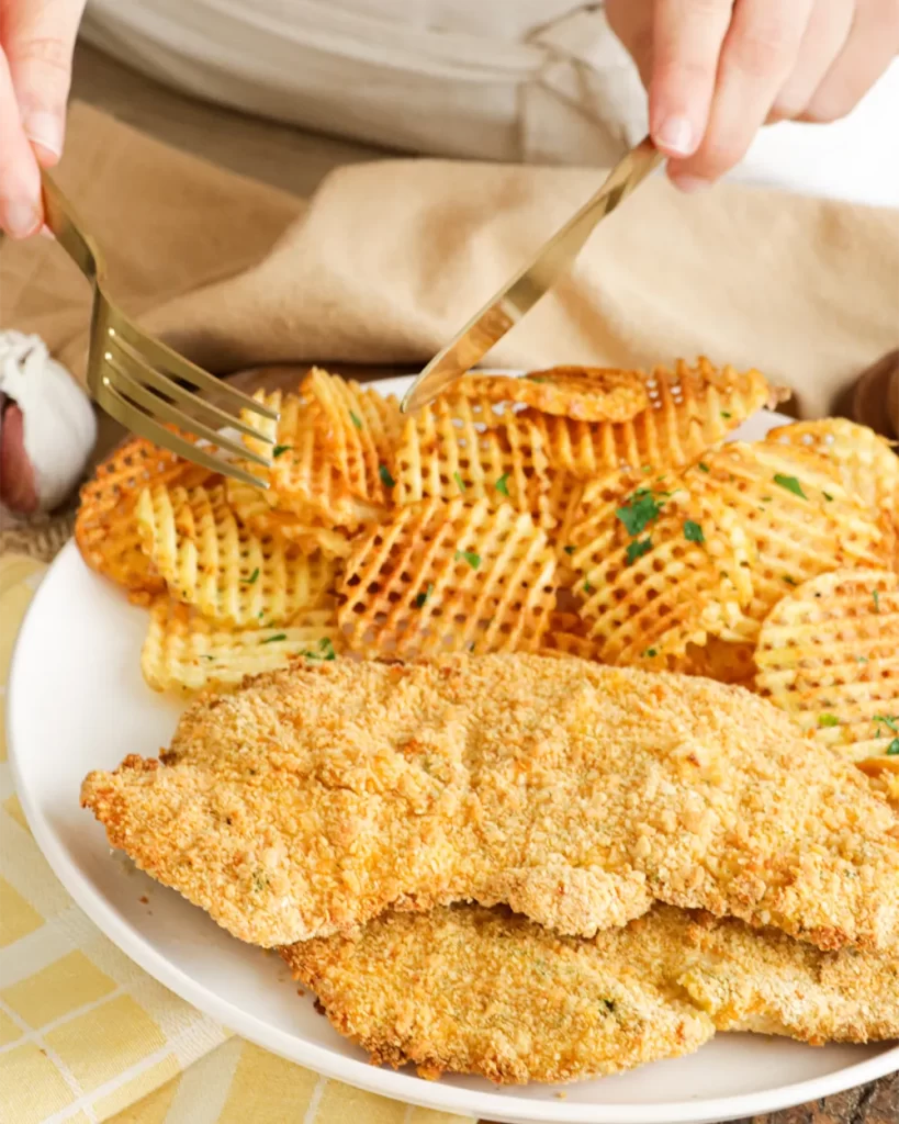 milanesas de pollo con papas