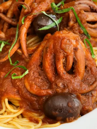 fideos con calamar