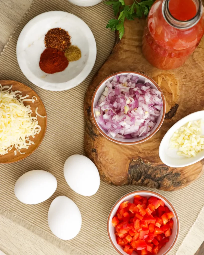 ingredientes para shakshuka