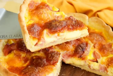 tarta de jamon y queso con masa casera