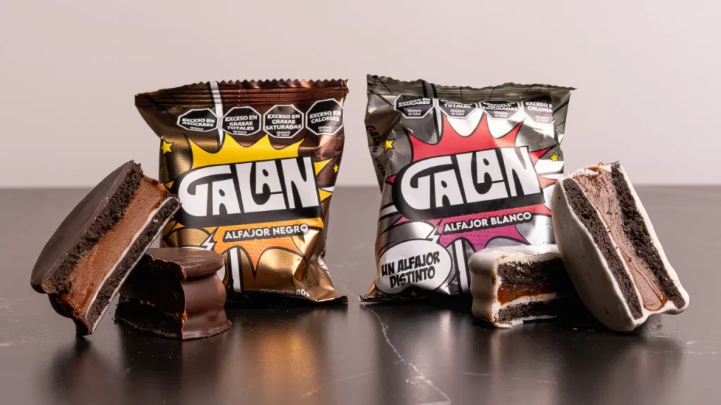 alfajores galan negro y blanco