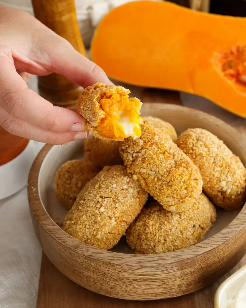 croquetas de calabaza rellenas con queso