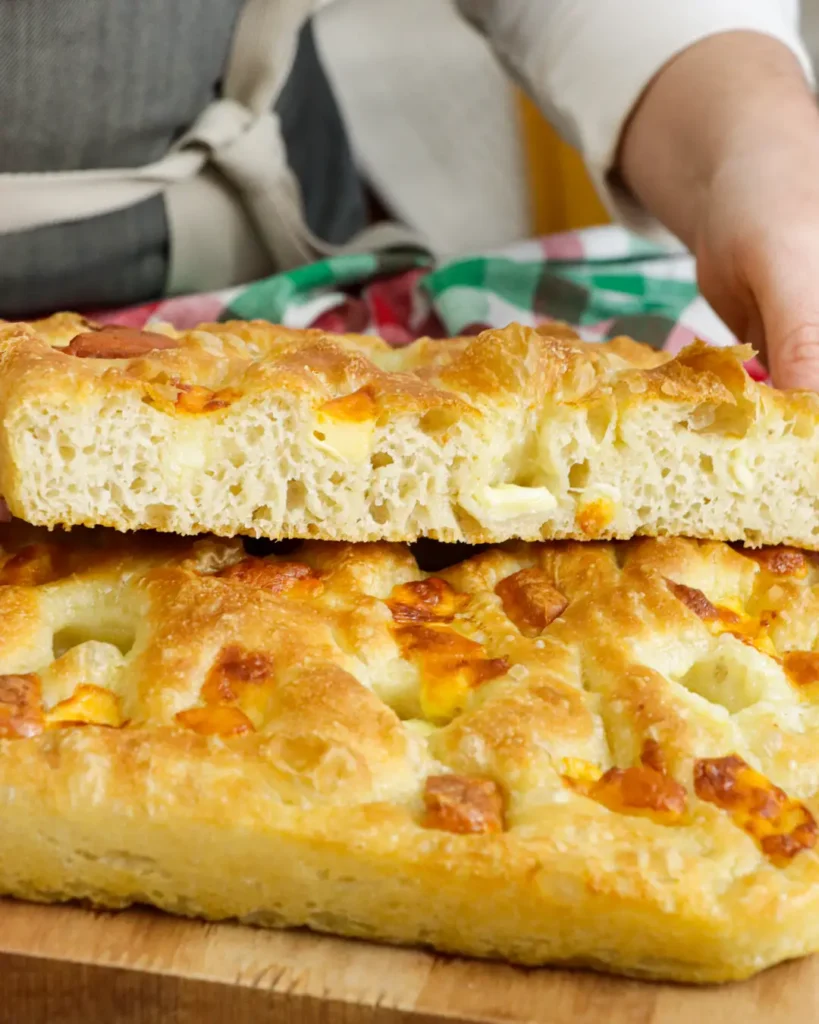 focaccia a los 4 quesos facil