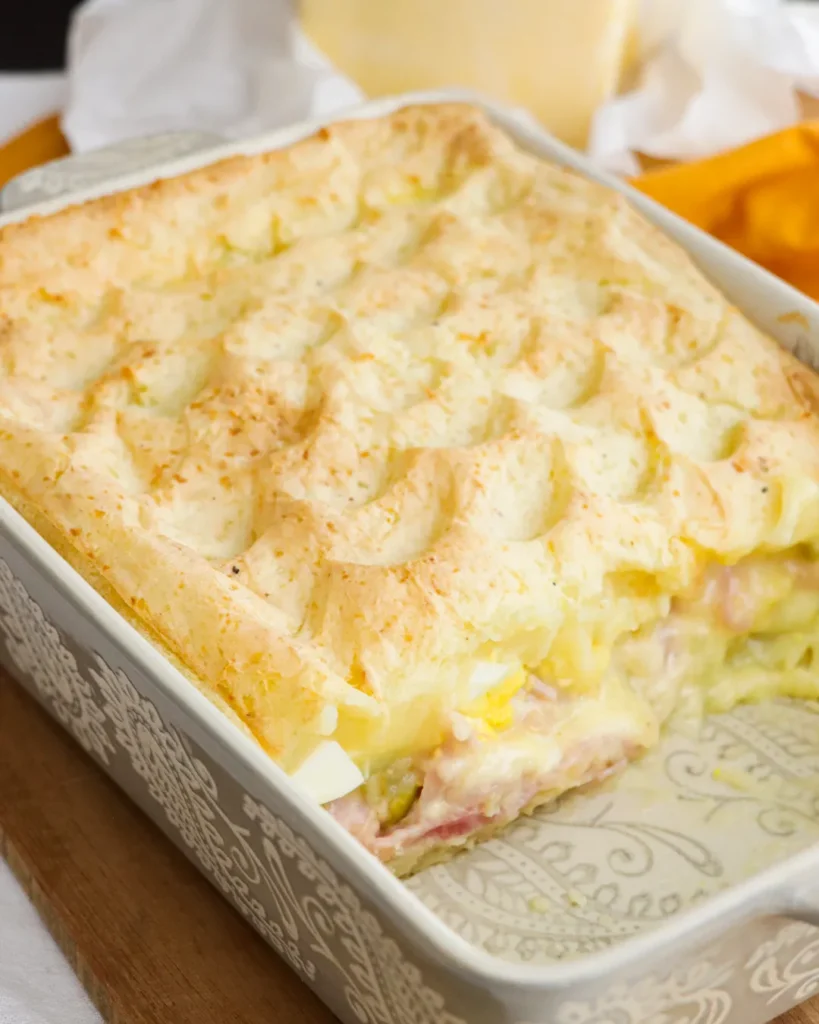 pastel de papa con jamon y queso