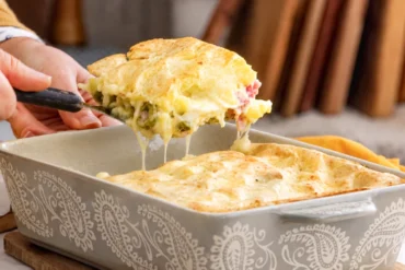pastel de papa jamon y queso receta